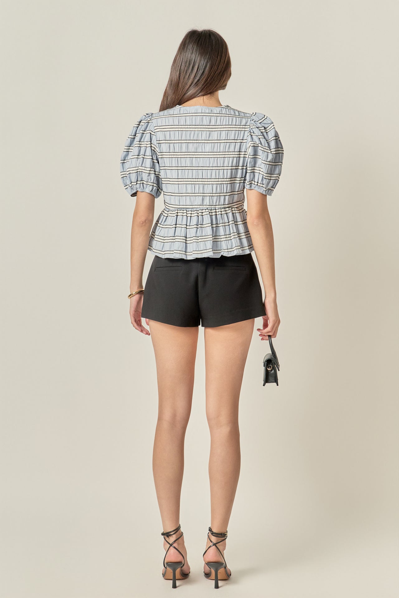 ENGLISH FACTORY - Bow Front Puff Sleeve Top - BLOUSES available at Objectrare