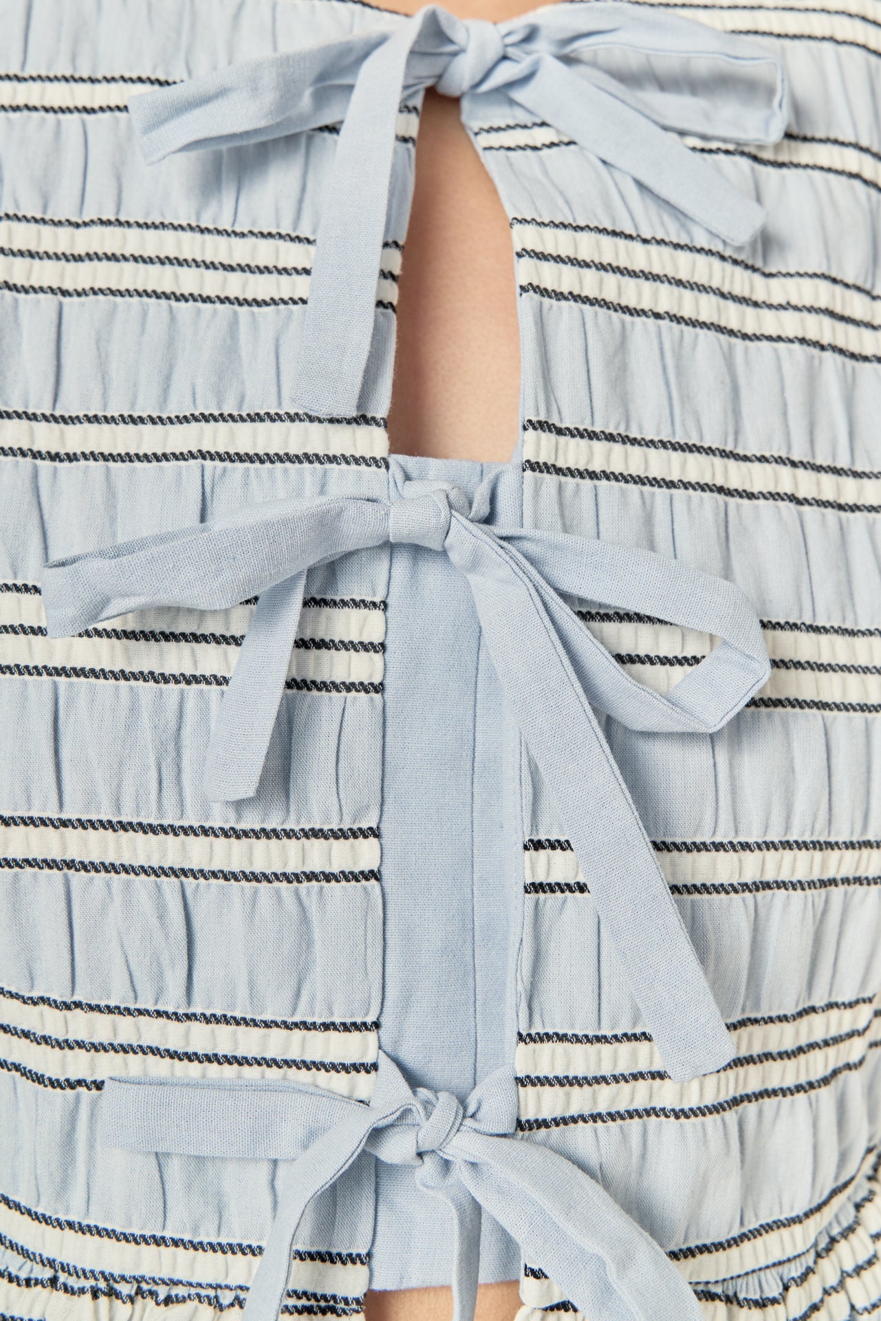 ENGLISH FACTORY - Bow Front Puff Sleeve Top - BLOUSES available at Objectrare