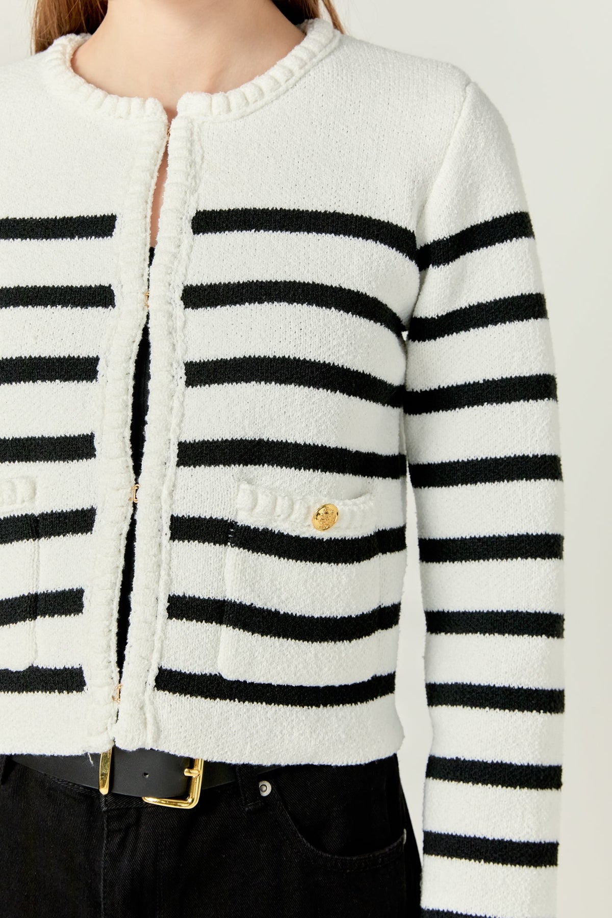 Braided Stripe Cardigan