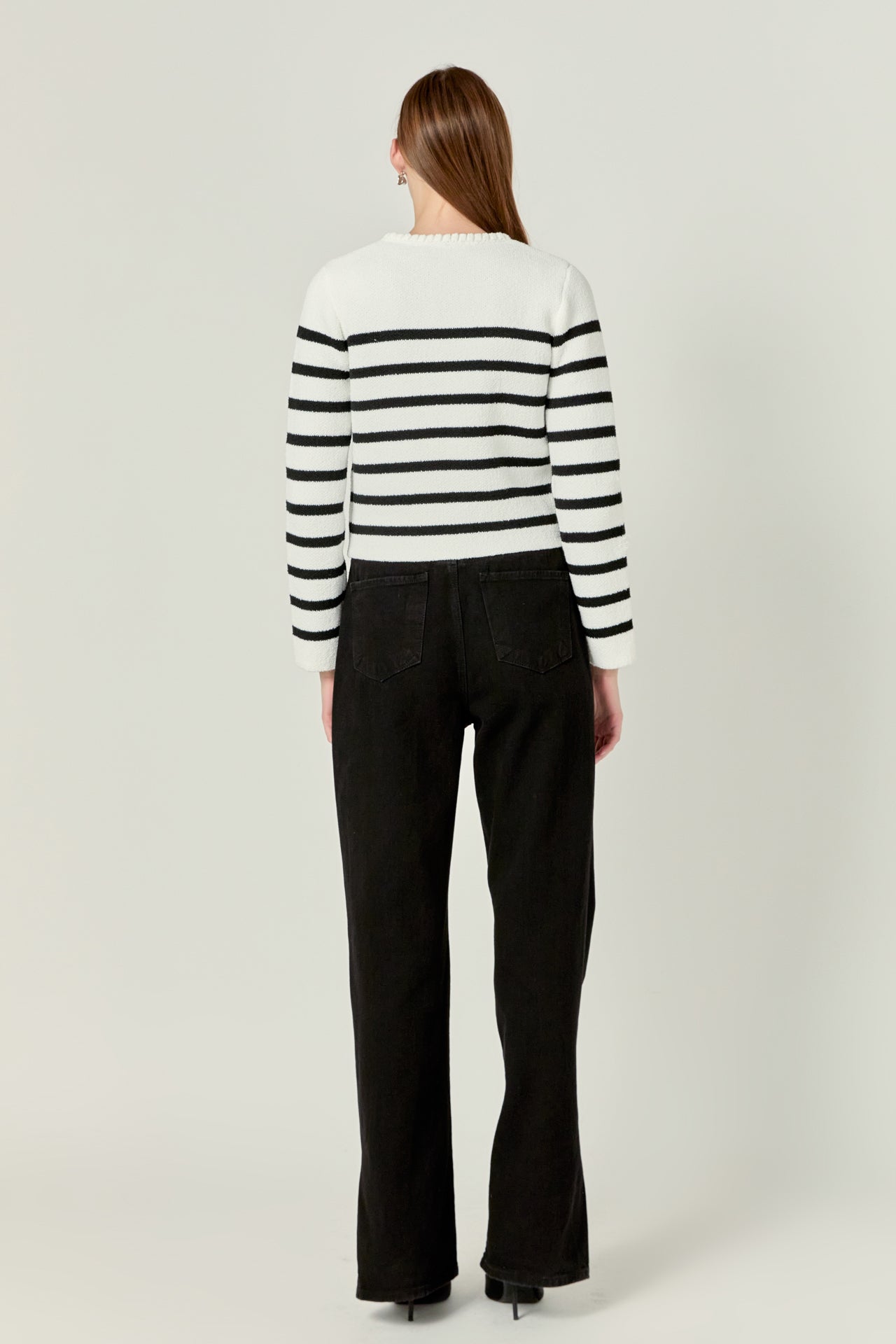 ENGLISH FACTORY - English Factory - Braided Stripe Cardigan - SWEATERS & KNITS available at Objectrare