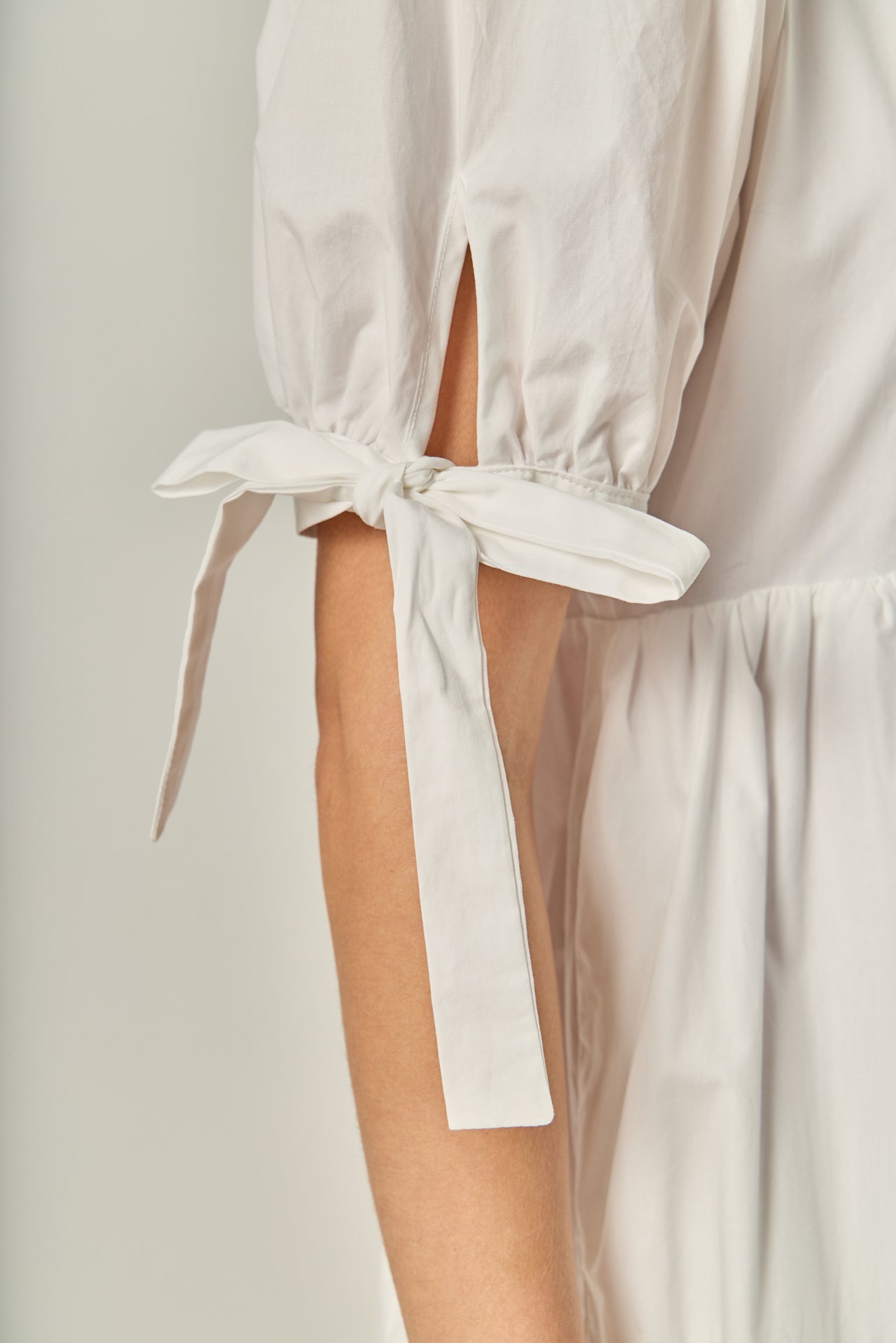 ENGLISH FACTORY - Tiered Midi Dress with Bow-Tie Sleeves - DRESSES available at Objectrare