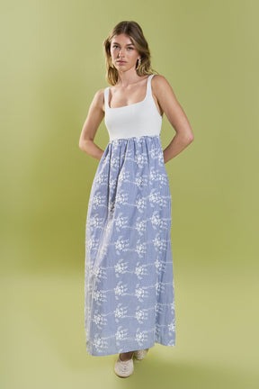 ENGLISH FACTORY - Charlotte Mixed Media Midi Dress - DRESSES available at Objectrare