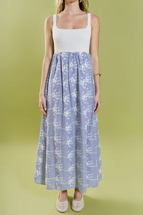 ENGLISH FACTORY - Charlotte Mixed Media Midi Dress - DRESSES available at Objectrare