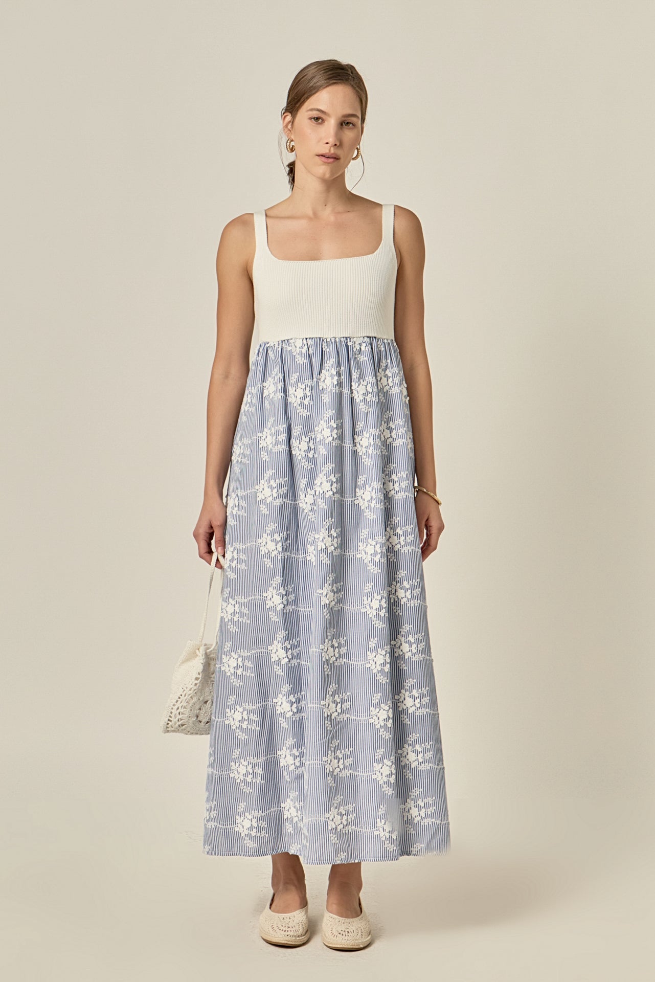 ENGLISH FACTORY - Charlotte Mixed Media Midi Dress - DRESSES available at Objectrare