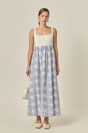 ENGLISH FACTORY - Charlotte Mixed Media Midi Dress - DRESSES available at Objectrare