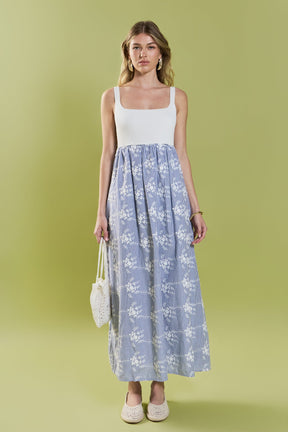 ENGLISH FACTORY - Charlotte Mixed Media Midi Dress - DRESSES available at Objectrare