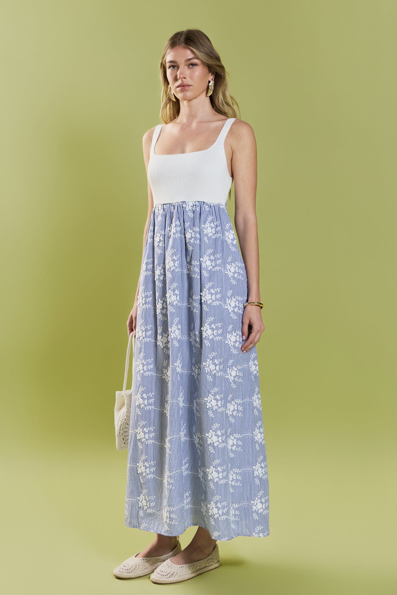 ENGLISH FACTORY - Charlotte Mixed Media Midi Dress - DRESSES available at Objectrare