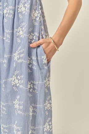 ENGLISH FACTORY - Charlotte Mixed Media Midi Dress - DRESSES available at Objectrare