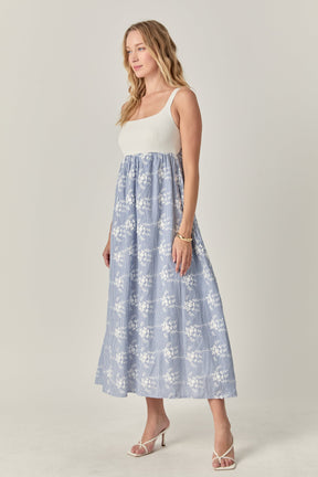 ENGLISH FACTORY - The Charlotte Mixed Media Midi Dress - DRESSES available at Objectrare