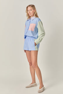 ENGLISH FACTORY - Colorblock Breeze Shorts - SHORTS available at Objectrare
