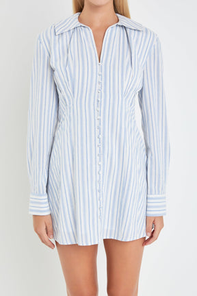 ENGLISH FACTORY - English Factory - Collar Shirt Mini Dress - DRESSES available at Objectrare