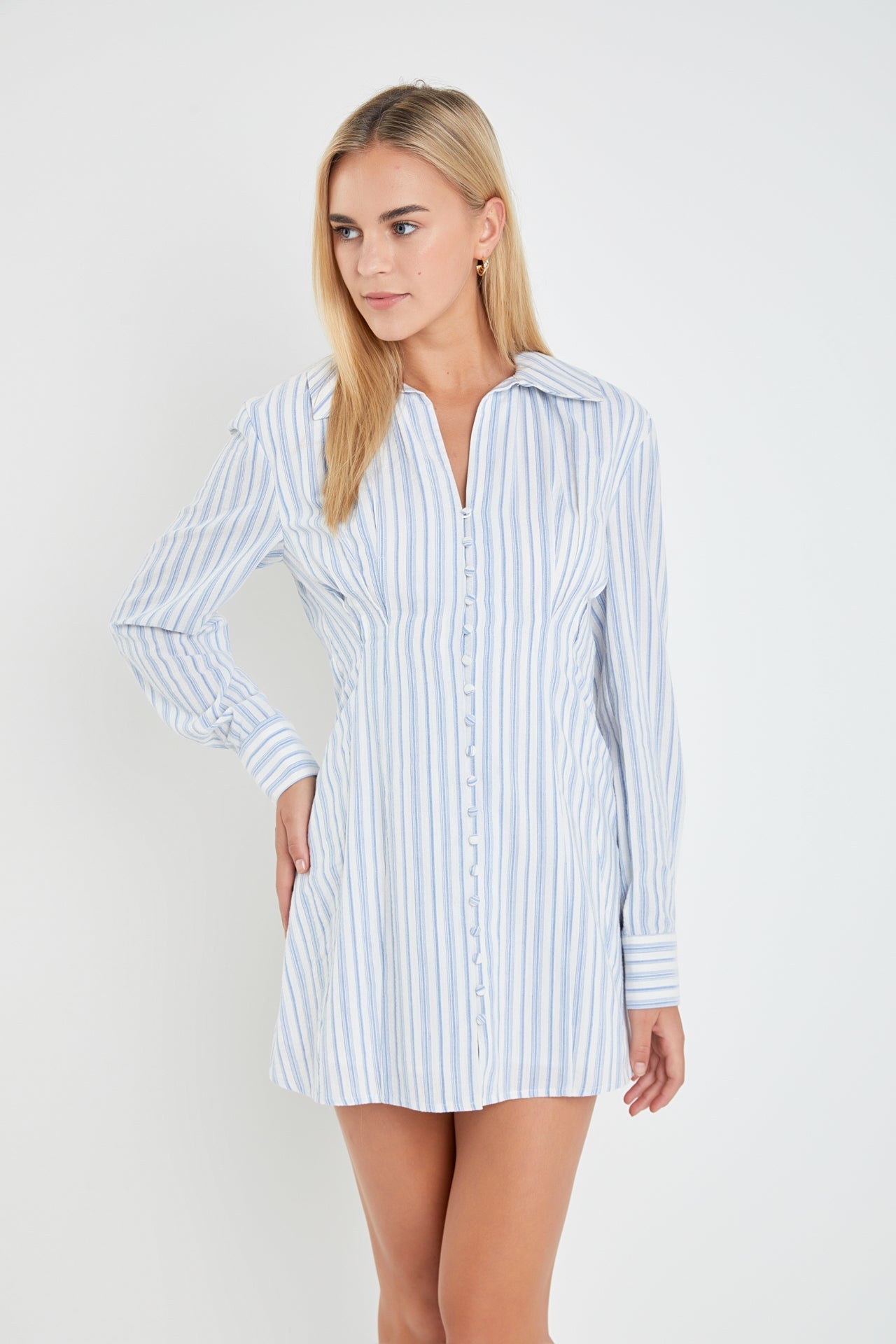 ENGLISH FACTORY - English Factory - Collar Shirt Mini Dress - DRESSES available at Objectrare