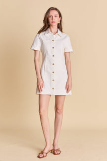 ENGLISH FACTORY - The Classic Denim Mini Dress - DRESSES available at Objectrare