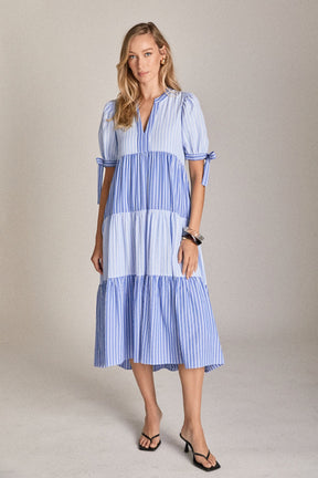ENGLISH FACTORY - The Ava Stripe Dress - DRESSES available at Objectrare