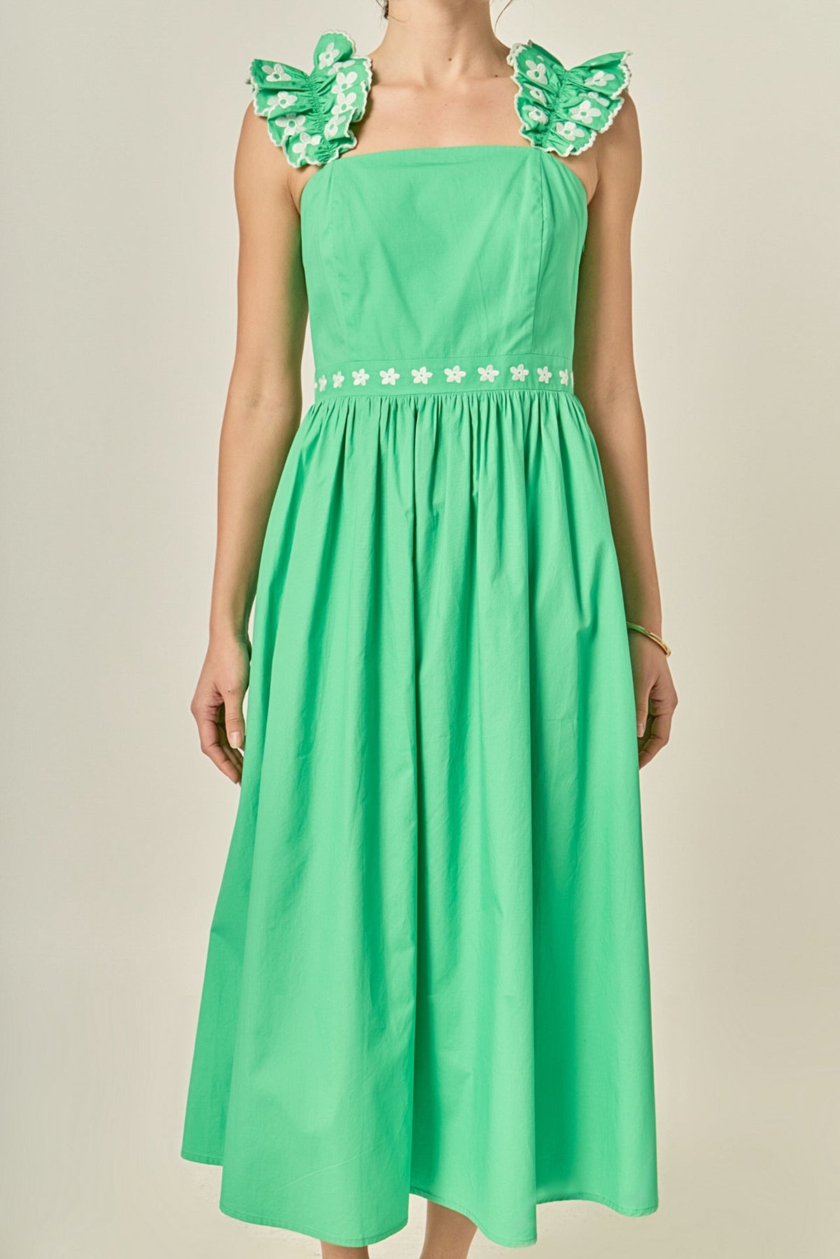 ENGLISH FACTORY - Petal Ruffle Midi Dress - DRESSES available at Objectrare