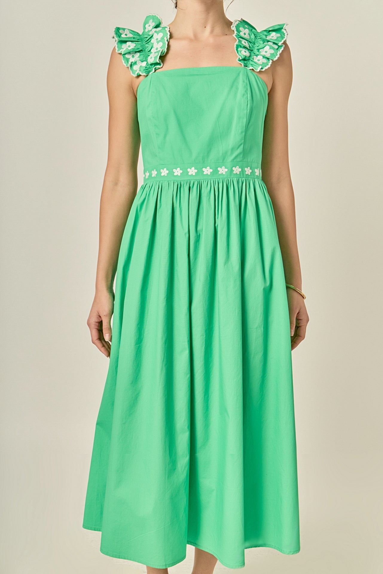 ENGLISH FACTORY - Petal Ruffle Midi Dress - DRESSES available at Objectrare