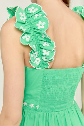 ENGLISH FACTORY - Petal Ruffle Midi Dress - DRESSES available at Objectrare