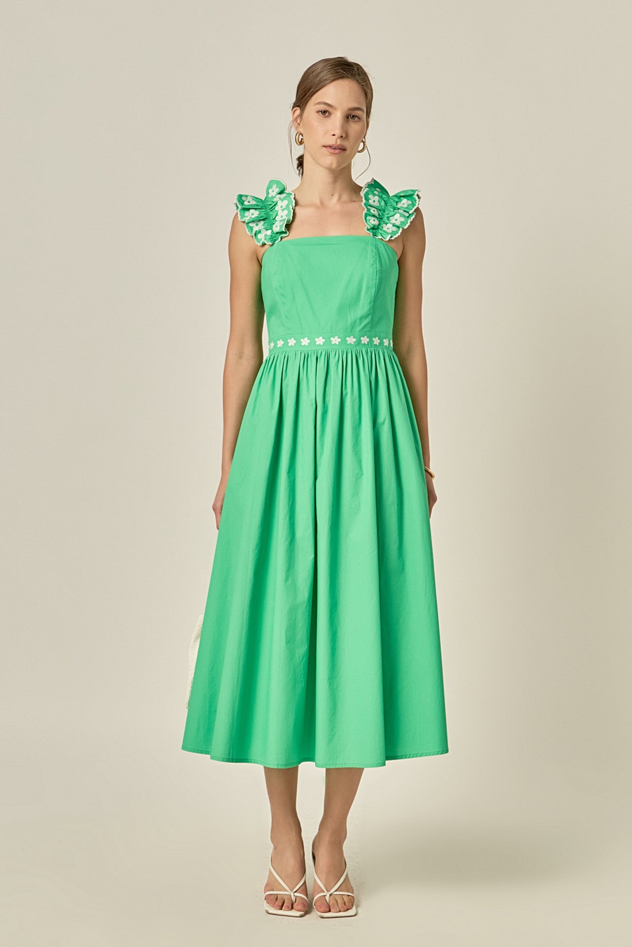 ENGLISH FACTORY - Petal Ruffle Midi Dress - DRESSES available at Objectrare