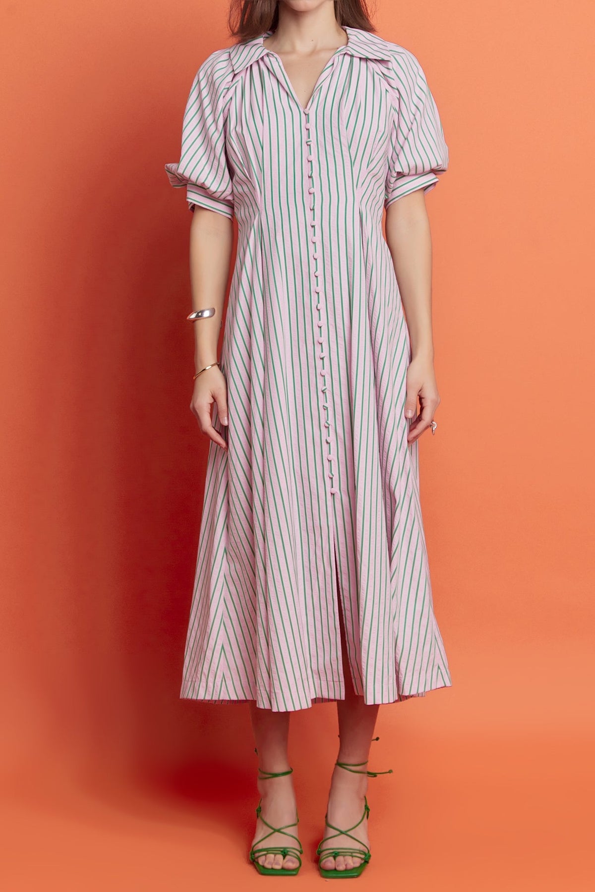 ENGLISH FACTORY - Stripe Shirt Midi Dress - DRESSES available at Objectrare