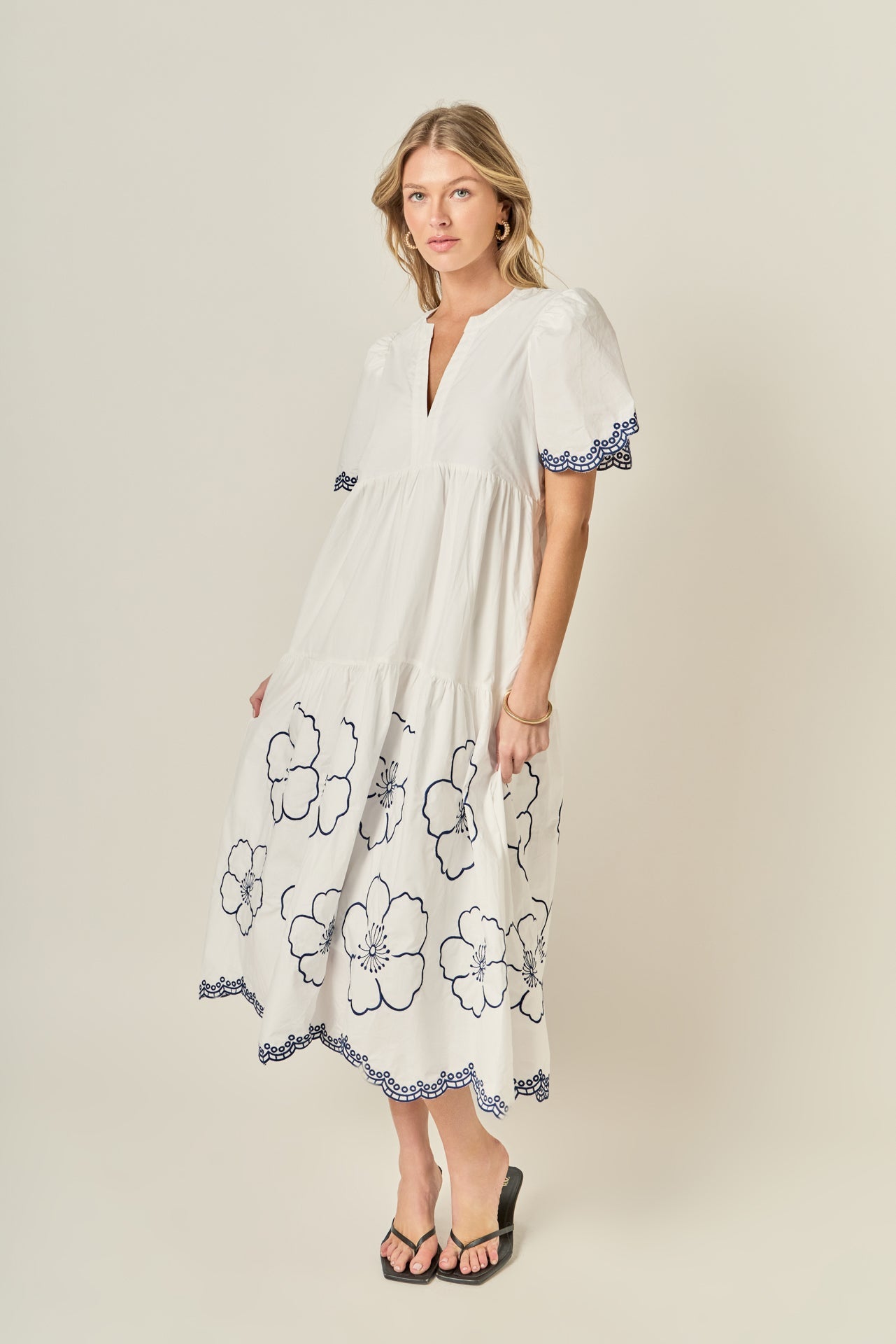 ENGLISH FACTORY - Blossom Edge Midi Dress - DRESSES available at Objectrare