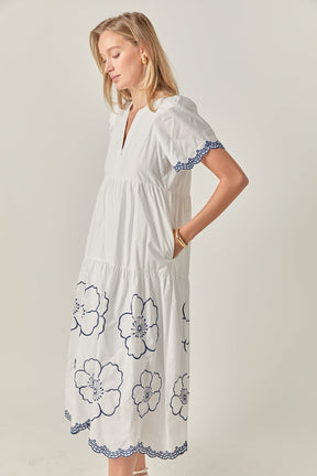 ENGLISH FACTORY - Blossom Edge Midi Dress - DRESSES available at Objectrare