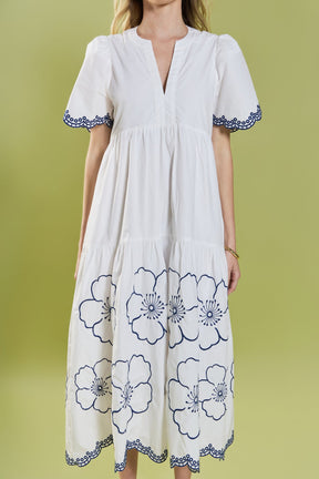 ENGLISH FACTORY - Blossom Edge Midi Dress - DRESSES available at Objectrare