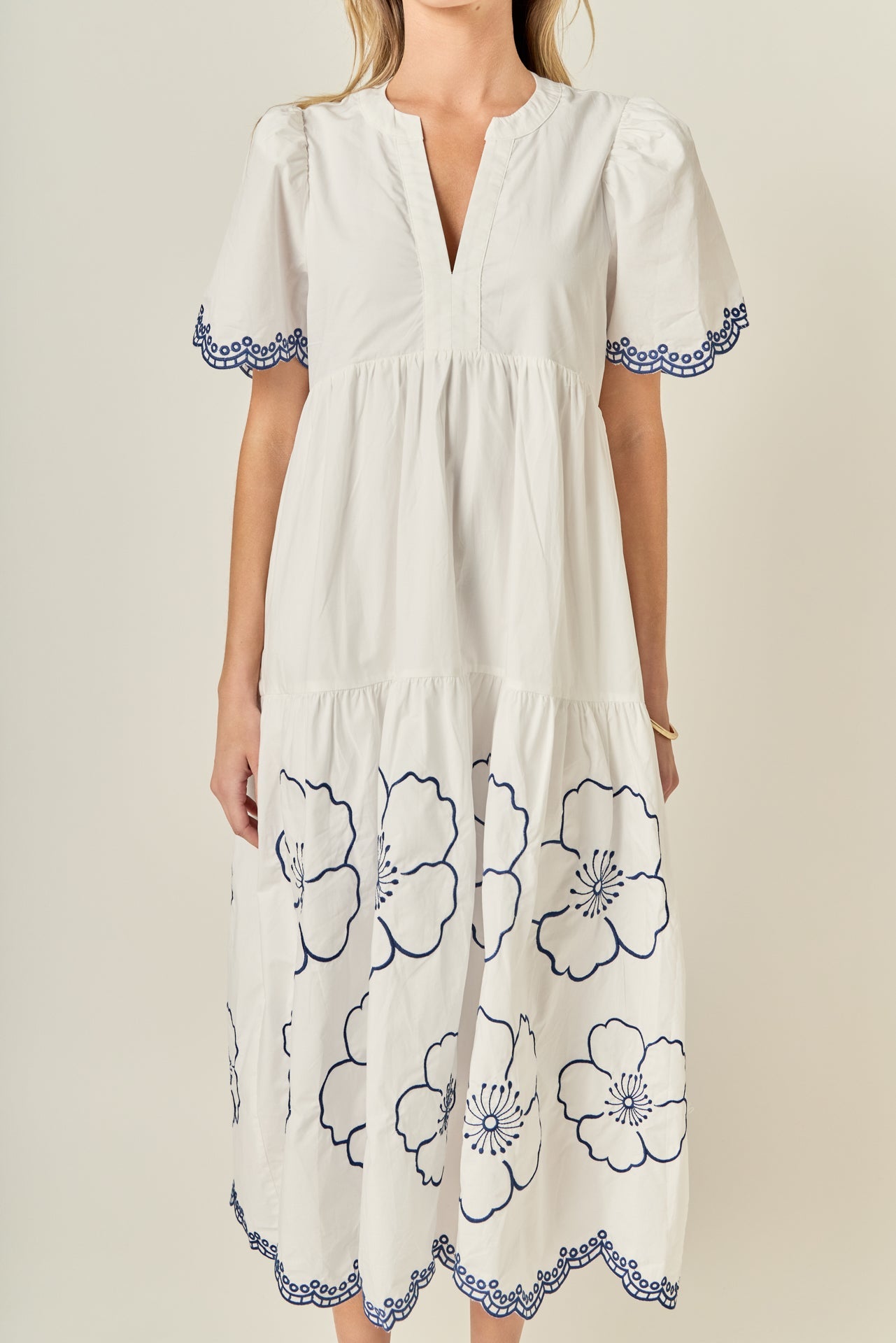 ENGLISH FACTORY - Blossom Edge Midi Dress - DRESSES available at Objectrare