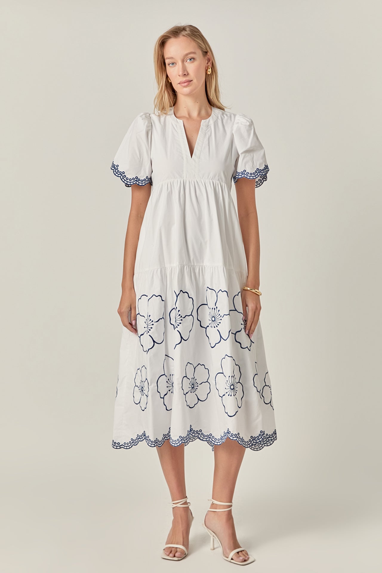 ENGLISH FACTORY - Blossom Edge Midi Dress - DRESSES available at Objectrare