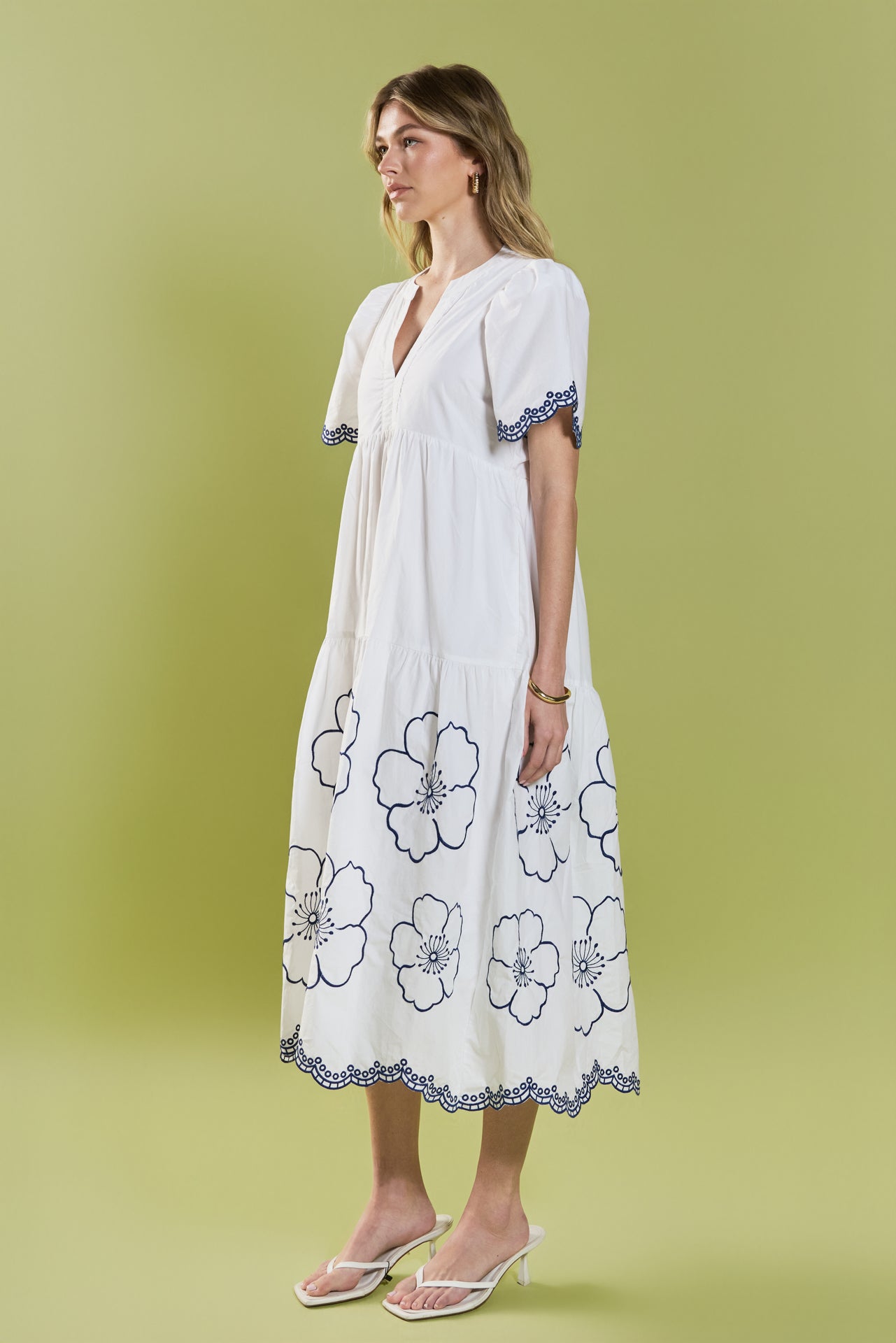 ENGLISH FACTORY - Blossom Edge Midi Dress - DRESSES available at Objectrare