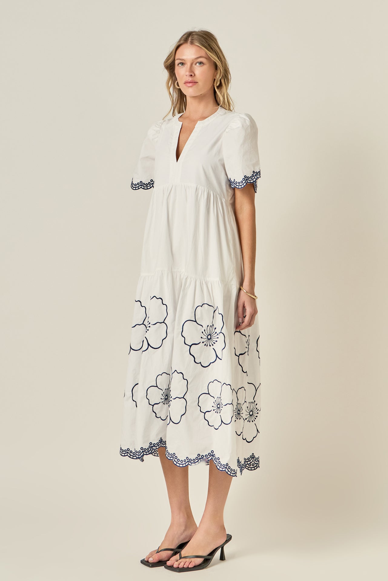 ENGLISH FACTORY - Blossom Edge Midi Dress - DRESSES available at Objectrare