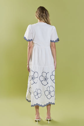 ENGLISH FACTORY - Blossom Edge Midi Dress - DRESSES available at Objectrare