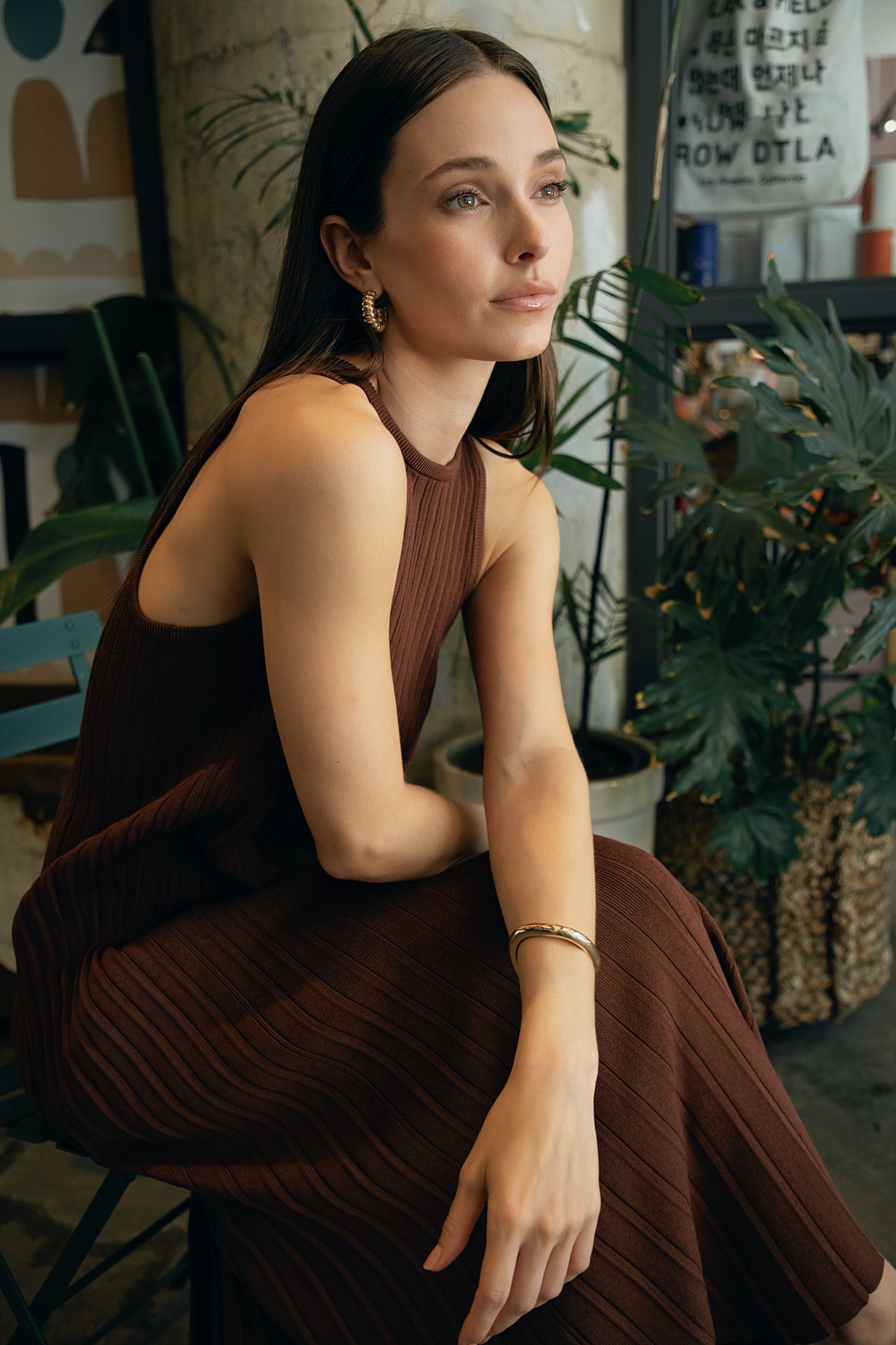 ENGLISH FACTORY - Pleated A-line Knit Midi Dress - DRESSES available at Objectrare