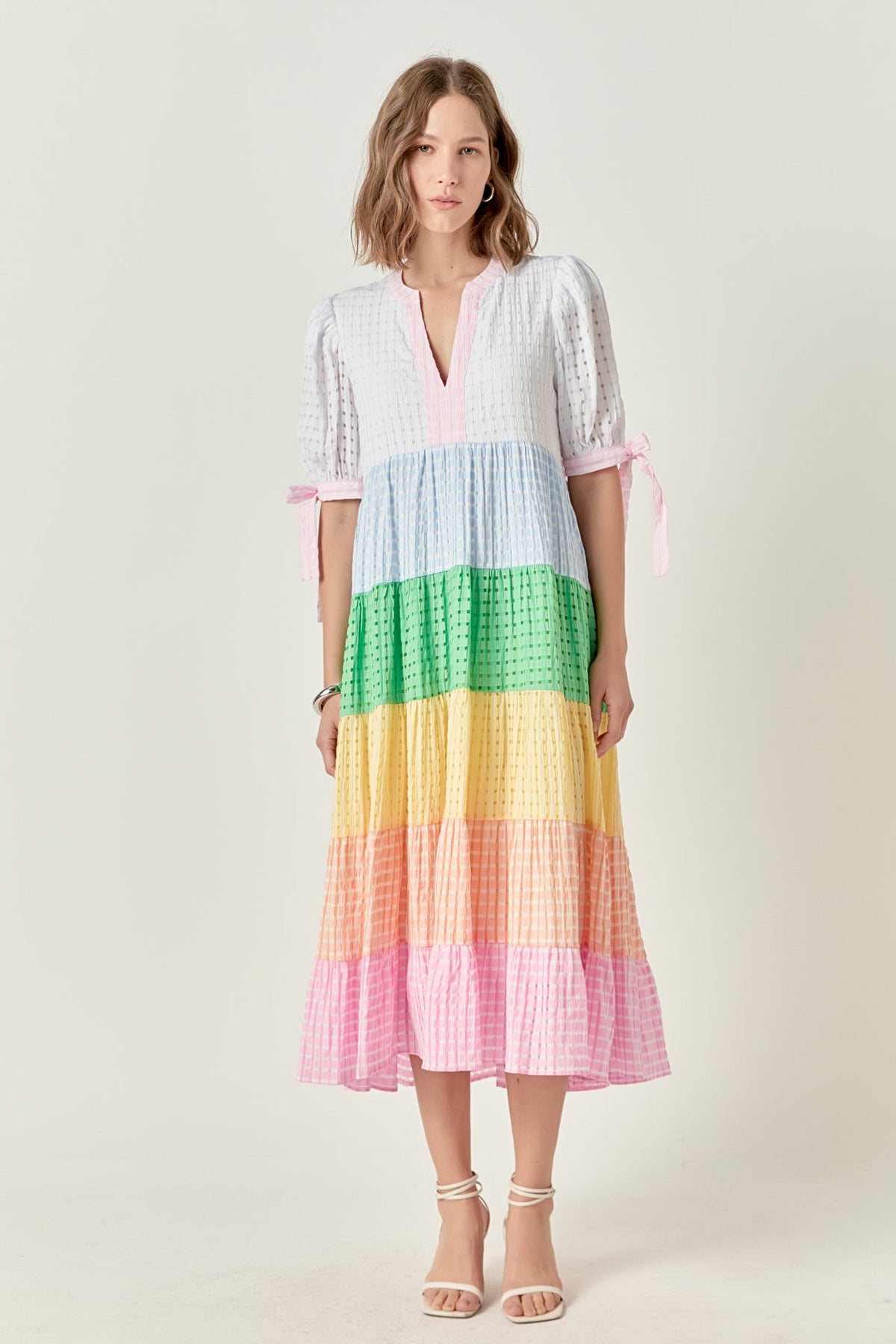 ENGLISH FACTORY - Sunni Color Block Midi Dress - DRESSES available at Objectrare
