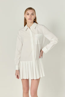 ENGLISH FACTORY - English Factory - Anne Colorblocked Shirt Dress - DRESSES available at Objectrare