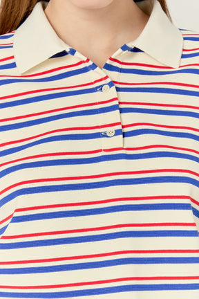 ENGLISH FACTORY - Striped Henley Sweater - SWEATERS & KNITS available at Objectrare