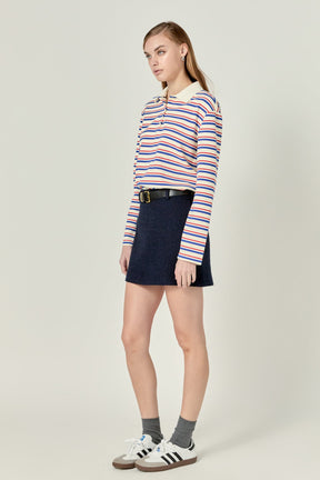ENGLISH FACTORY - Striped Henley Sweater - SWEATERS & KNITS available at Objectrare