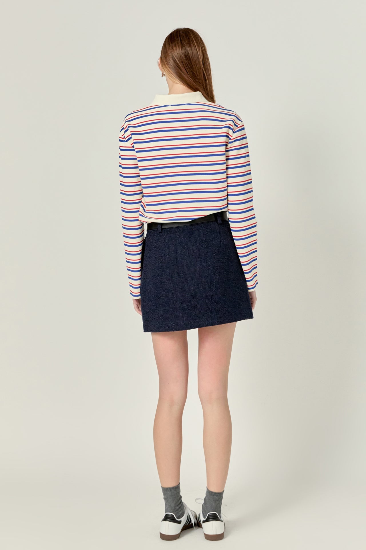 ENGLISH FACTORY - Striped Henley Sweater - SWEATERS & KNITS available at Objectrare