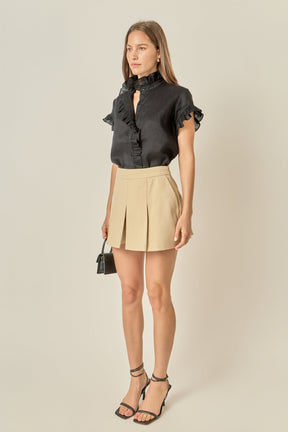 ENGLISH FACTORY - Linen Ruffle Shirt - SHIRTS & BLOUSES available at Objectrare