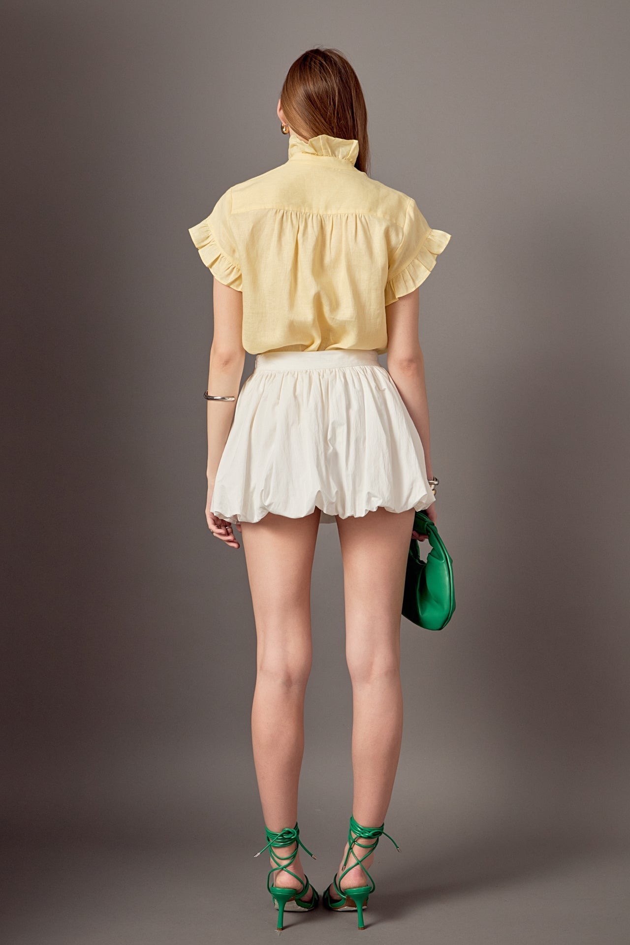 ENGLISH FACTORY - Wilma Linen Ruffle Shirt - BLOUSES available at Objectrare