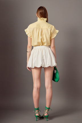 ENGLISH FACTORY - Wilma Linen Ruffle Shirt - BLOUSES available at Objectrare