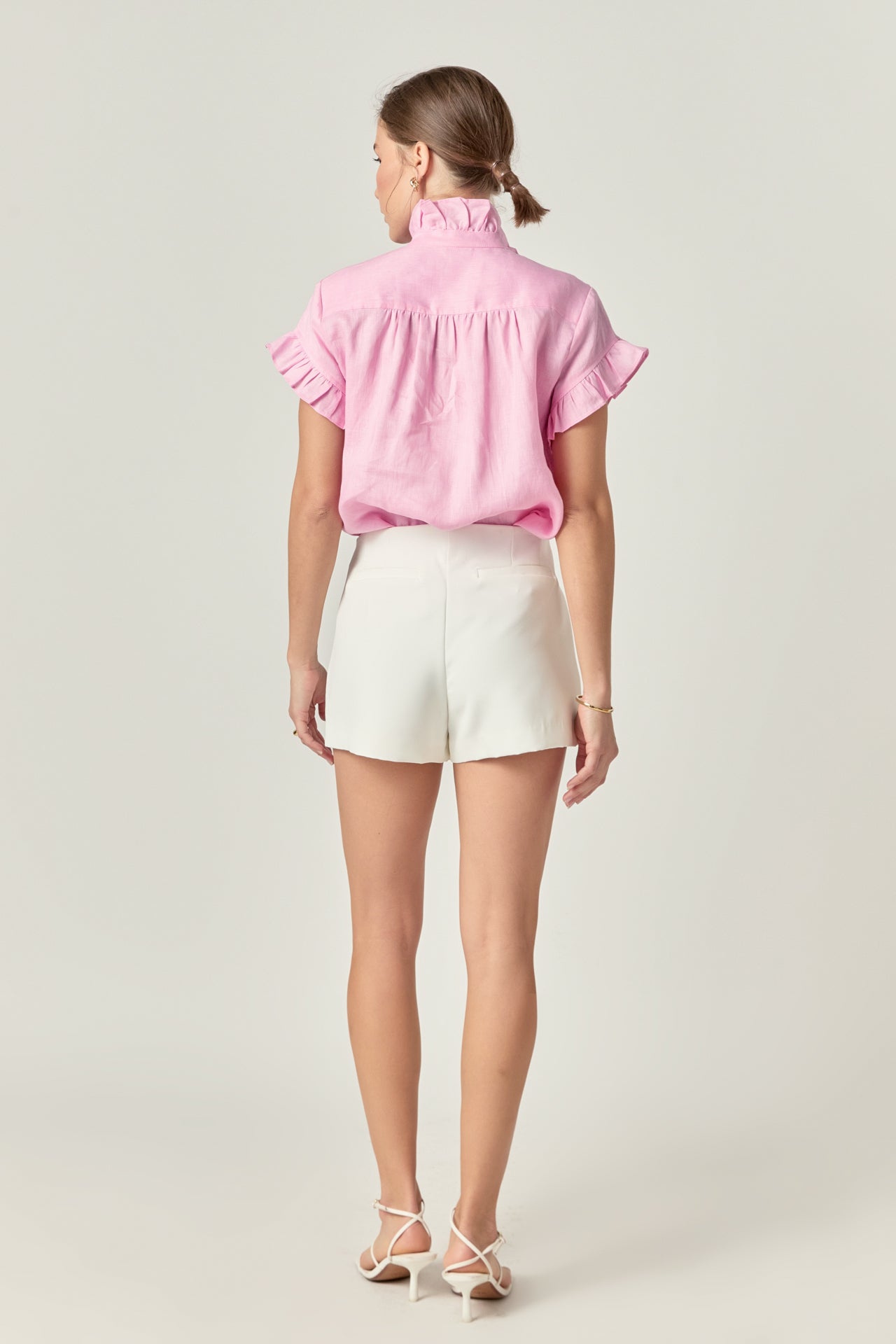 Wilma Linen Ruffle Shirt