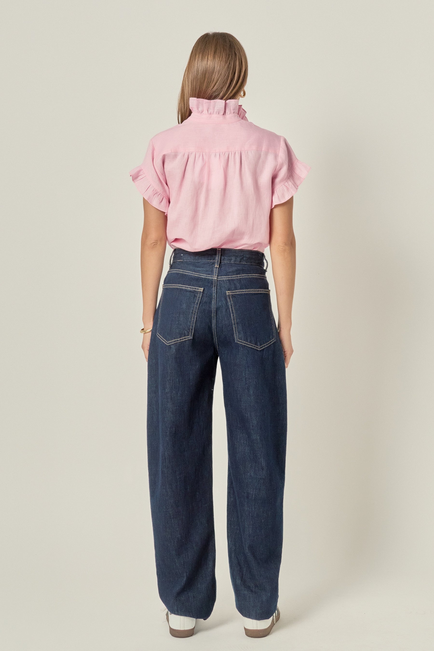 ENGLISH FACTORY - Linen Ruffle Shirt - SHIRTS & BLOUSES available at Objectrare