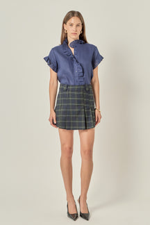 ENGLISH FACTORY - Linen Ruffle Shirt - SHIRTS & BLOUSES available at Objectrare