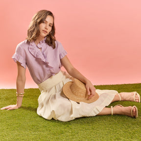 ENGLISH FACTORY - Linen Ruffle Shirt - SHIRTS & BLOUSES available at Objectrare