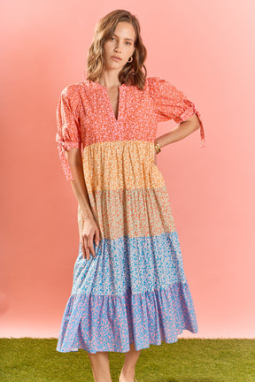 ENGLISH FACTORY - Tiered Bloom Midi Dress - DRESSES available at Objectrare