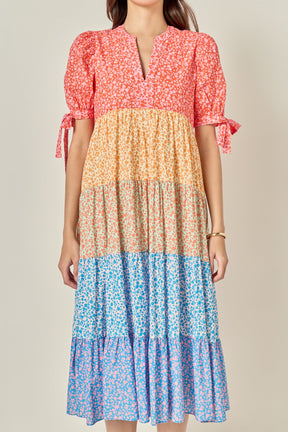 ENGLISH FACTORY - Tiered Bloom Midi Dress - DRESSES available at Objectrare