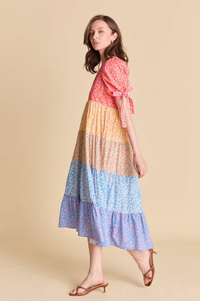 ENGLISH FACTORY - The Tiered Bloom Midi Dress - DRESSES available at Objectrare