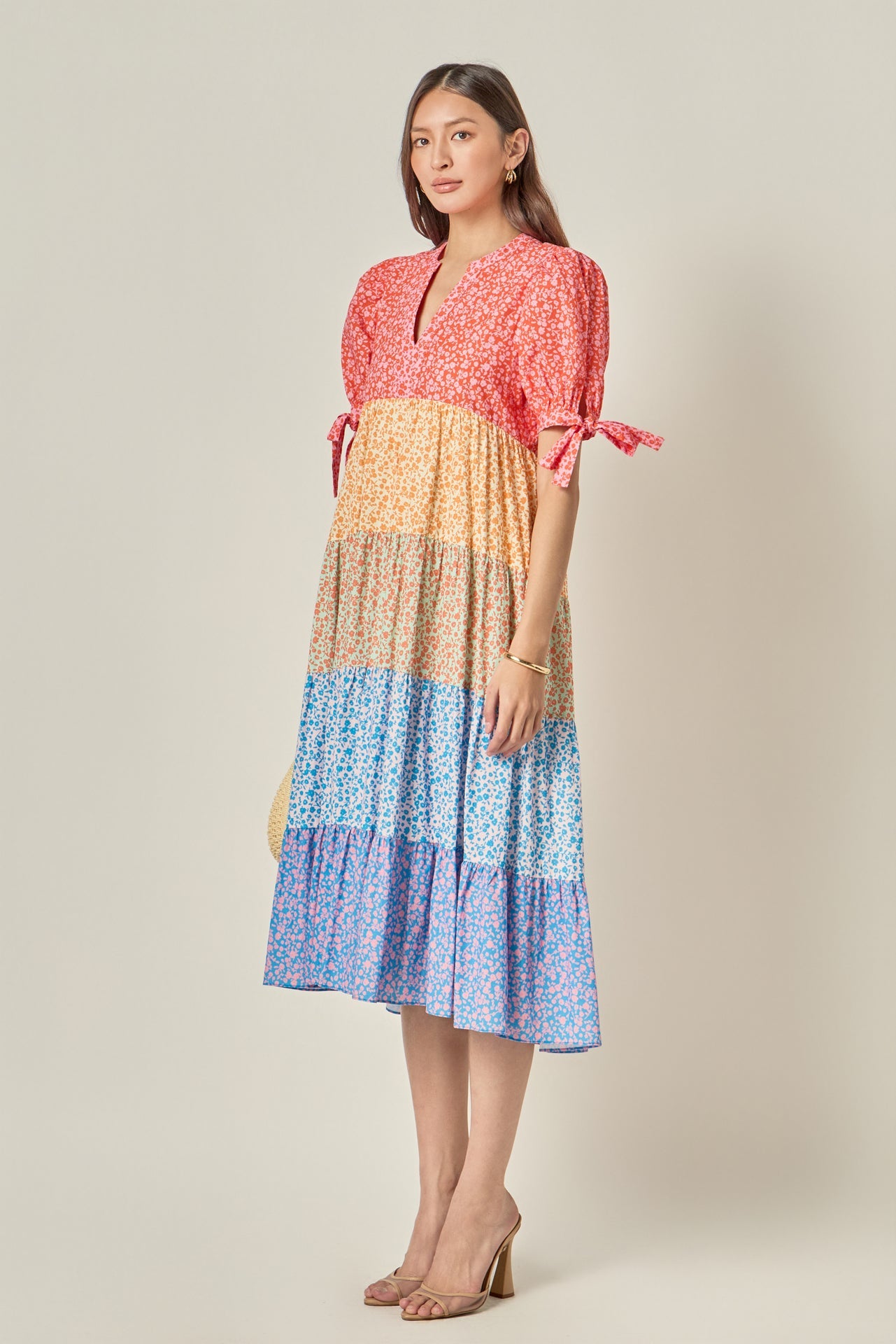 ENGLISH FACTORY - Tiered Bloom Midi Dress - DRESSES available at Objectrare