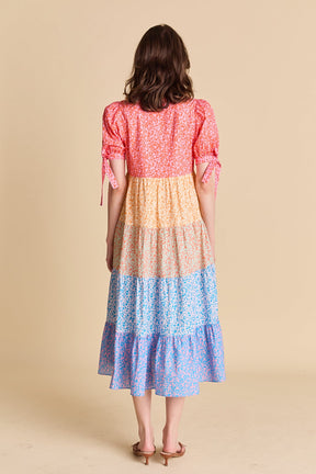 ENGLISH FACTORY - The Tiered Bloom Midi Dress - DRESSES available at Objectrare