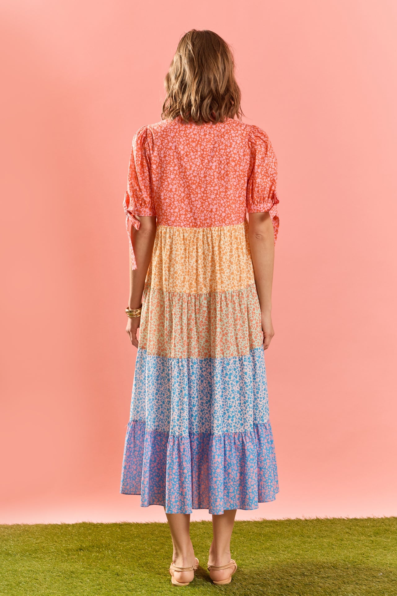 ENGLISH FACTORY - Tiered Bloom Midi Dress - DRESSES available at Objectrare